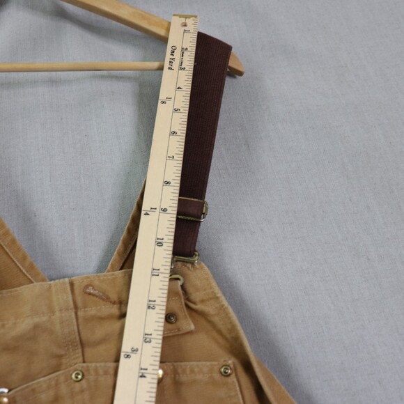 Vintage Carhartt Duck Overalls Men’s 42x30 Brown Workwear USA Made Distressed - Picture 14 of 16